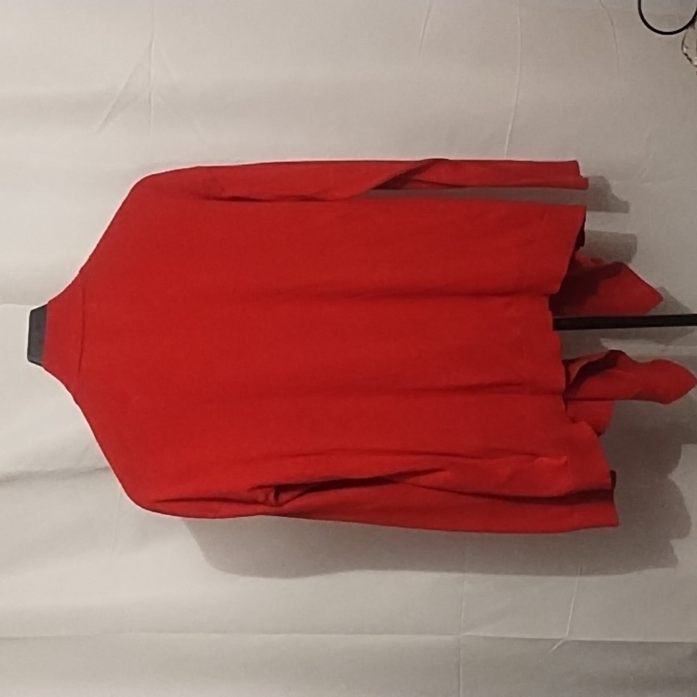Michael Kors Vibrant Red Cardigan with Gold Accents - Picture 6 of 6